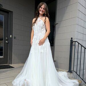 Watters Designs Willowby Alessandra 51716 Ivory Bronze Wedding Bridal Dress